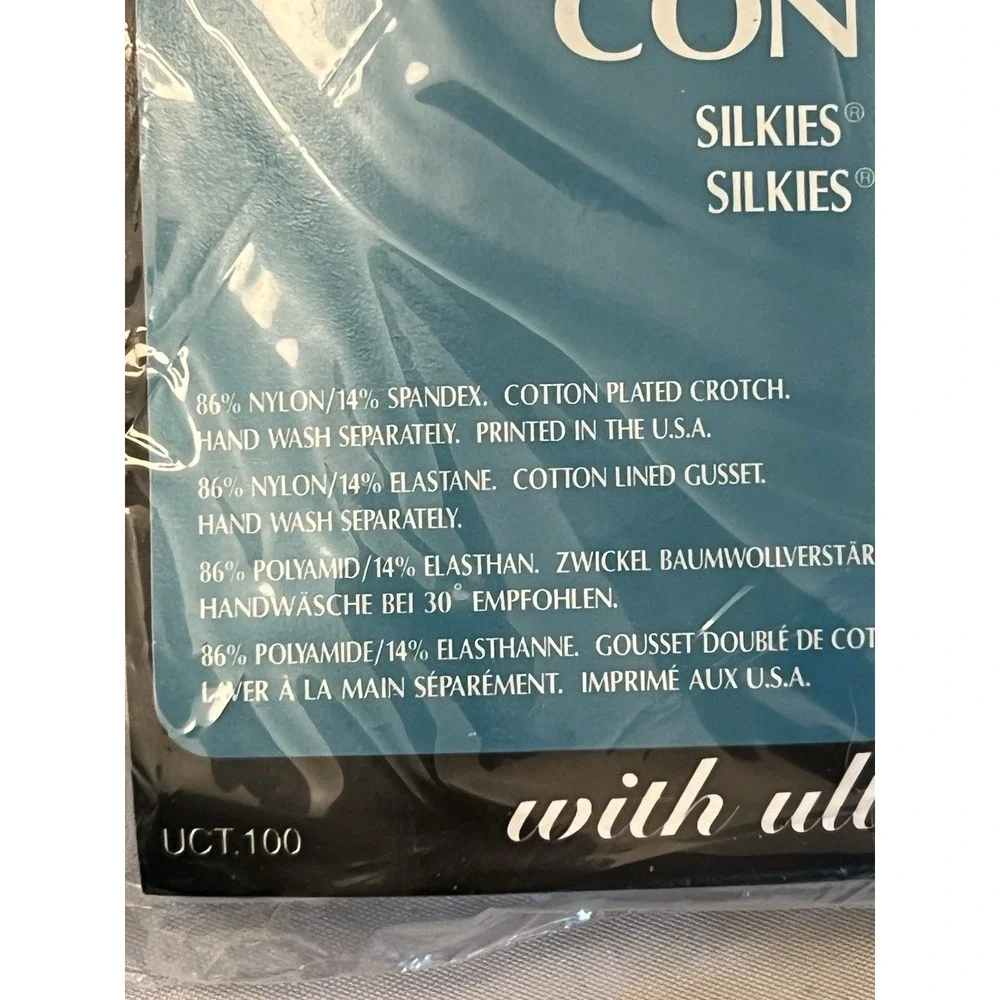 PANTYHOSE Queen Lot Of 4‎ Silkies NEW NOS VTG Ultra Control Top Nude 030501 USA